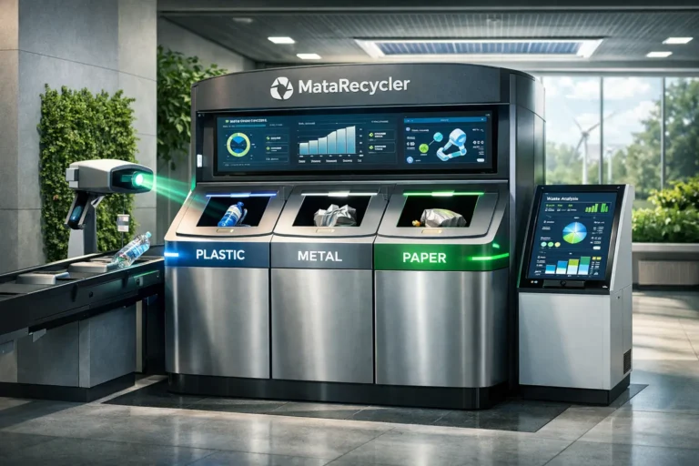 MataRecycler smart recycling system using AI for waste sorting
